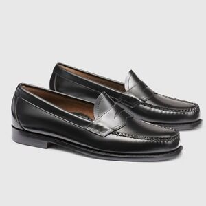 GH Bass & Co Classic Penny Loafers Men 9.5D Black 100% Leather Preppy Weejun Moc